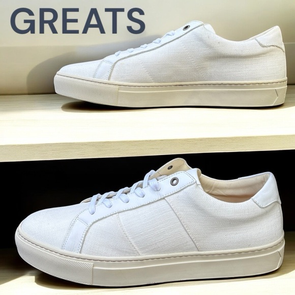 Greats-mens 11 sneakers. Royale Eco off white leather/canvas. Made in Italy. New - Picture 6 of 12